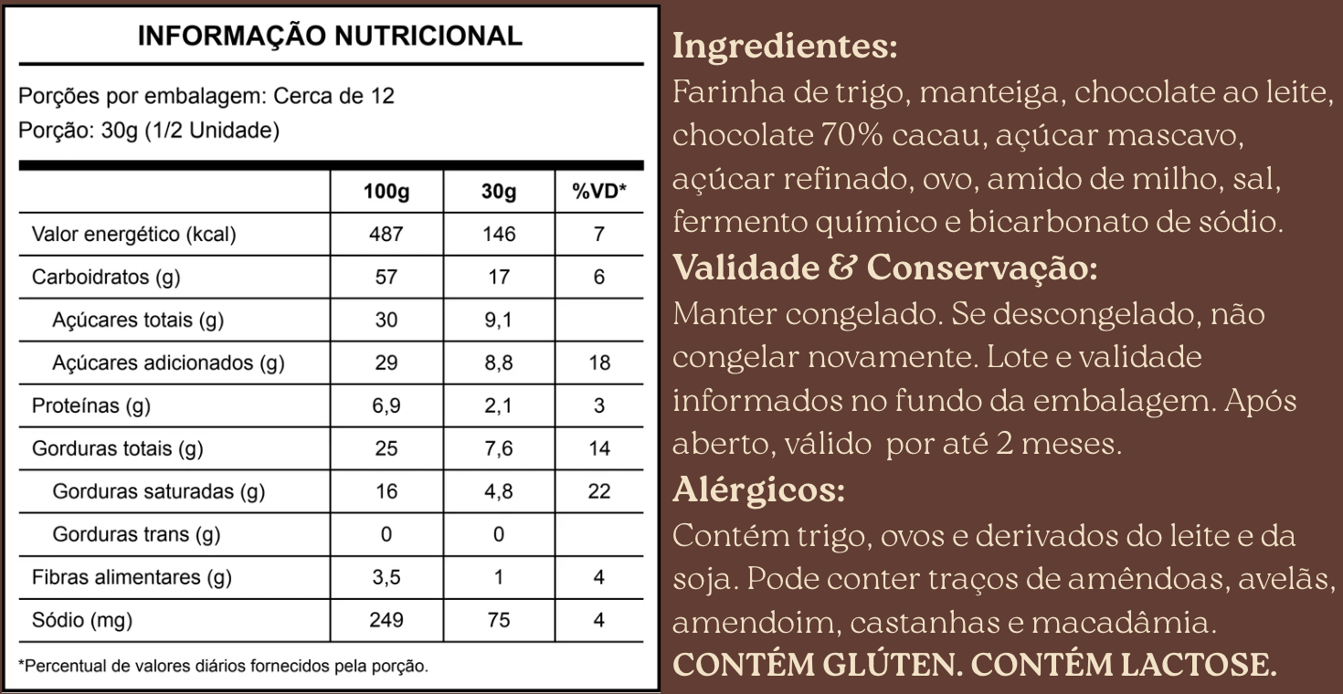 Cookie da Cris - Chocolate Duplo