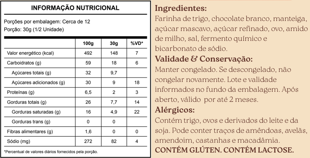 Cookie da Cris - Chocolate Branco