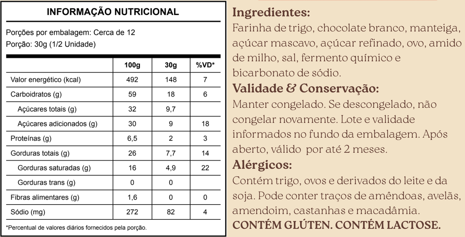 Cookie da Cris - Chocolate Branco